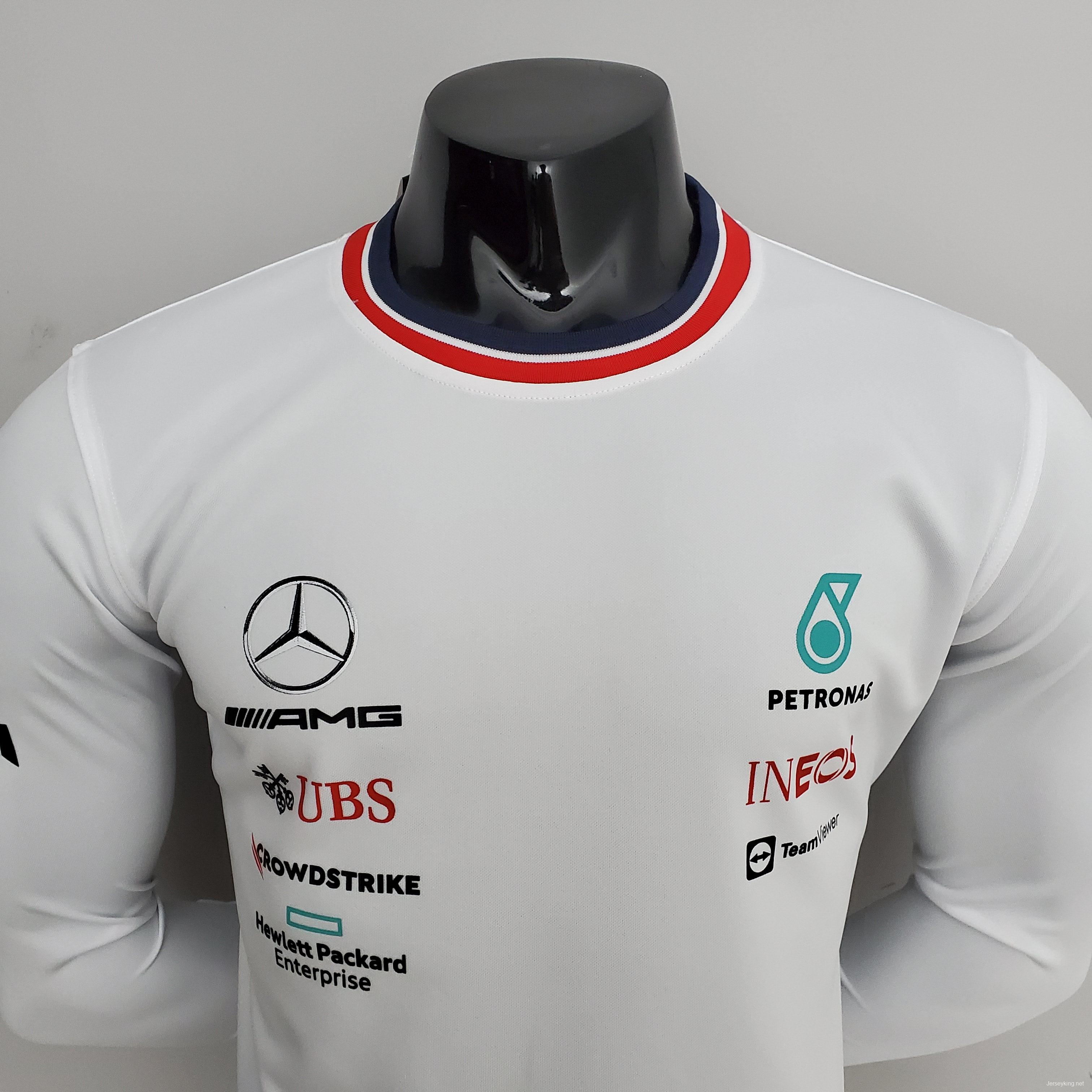 F1 Formula One 2022 Mercedes Long Sleeve White S-5XL