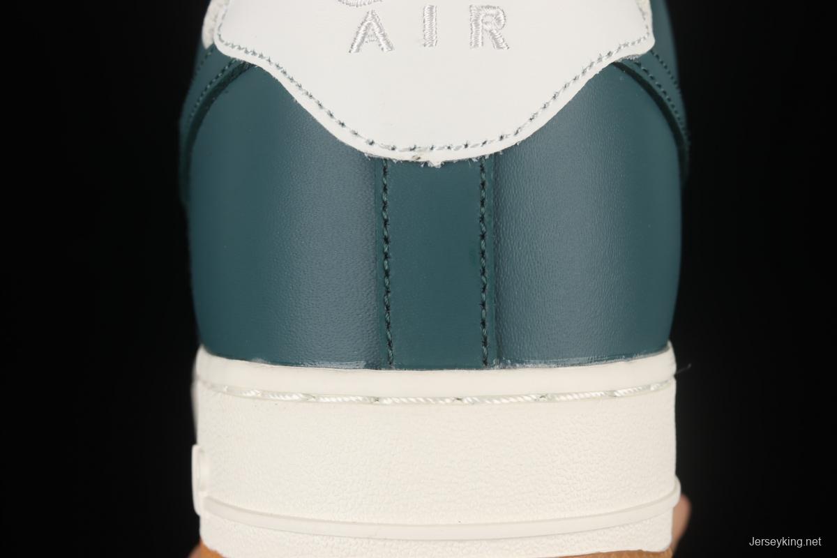 NIKE Air Force 1x07 Low rice white, dark green, low-top casual board shoes AQ2312-306