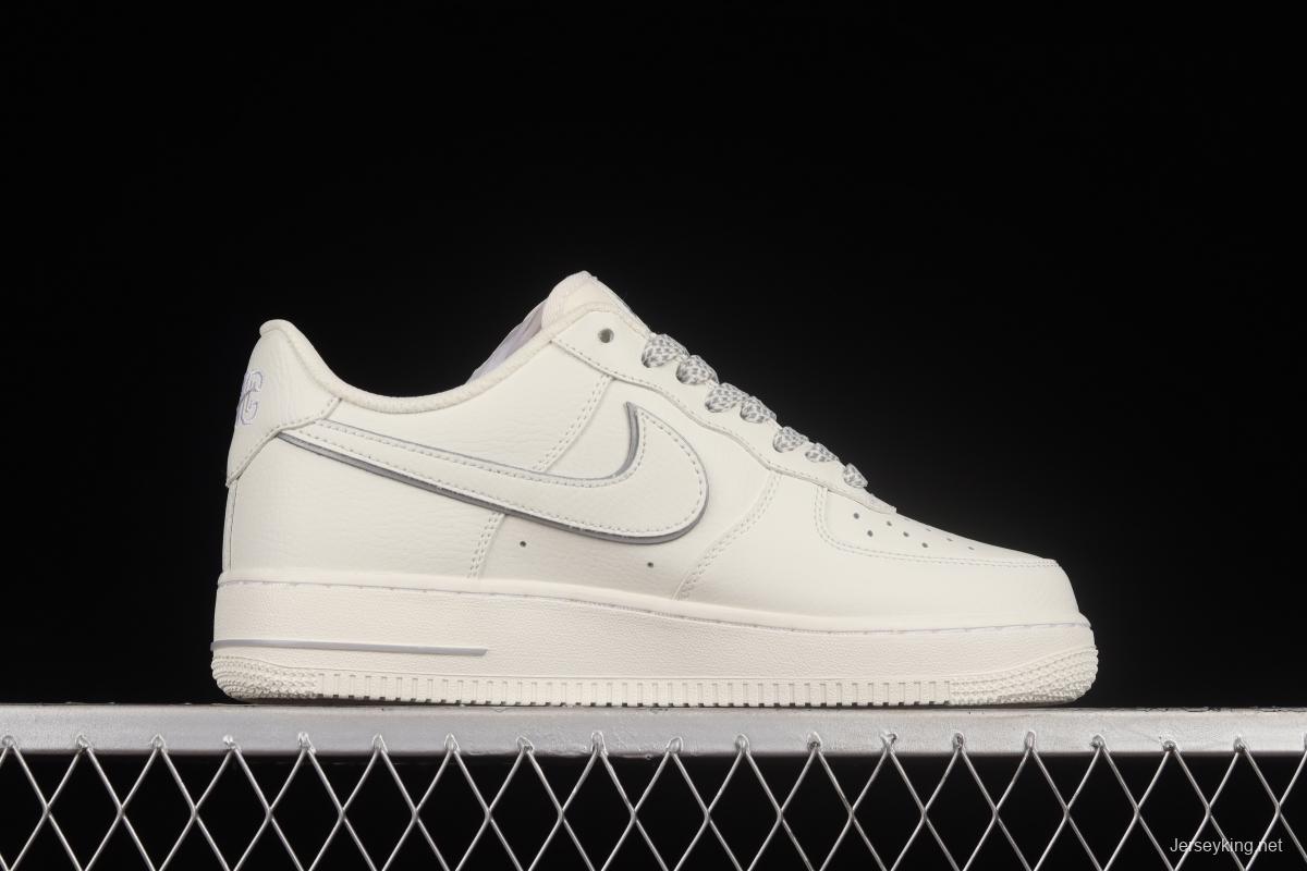 Kith x NIKE Air Force 1'07 Low Rice Silver New York Limited Starry Low-Top Casual Sneakers NY2022-017