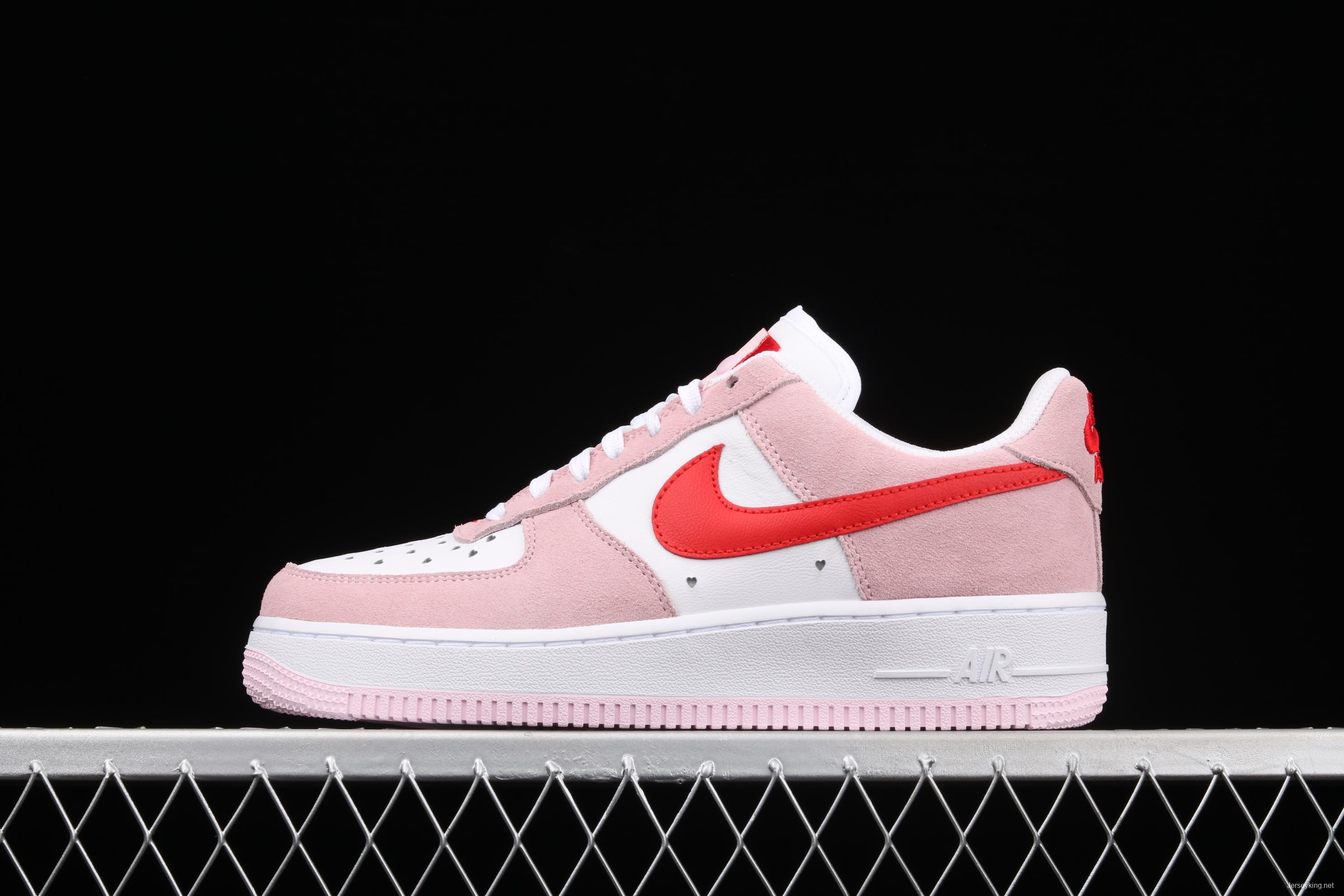 NIKE Air Force 11607 QS Pink Valentine's Day PEACEMINUSONE same style DD3384-600