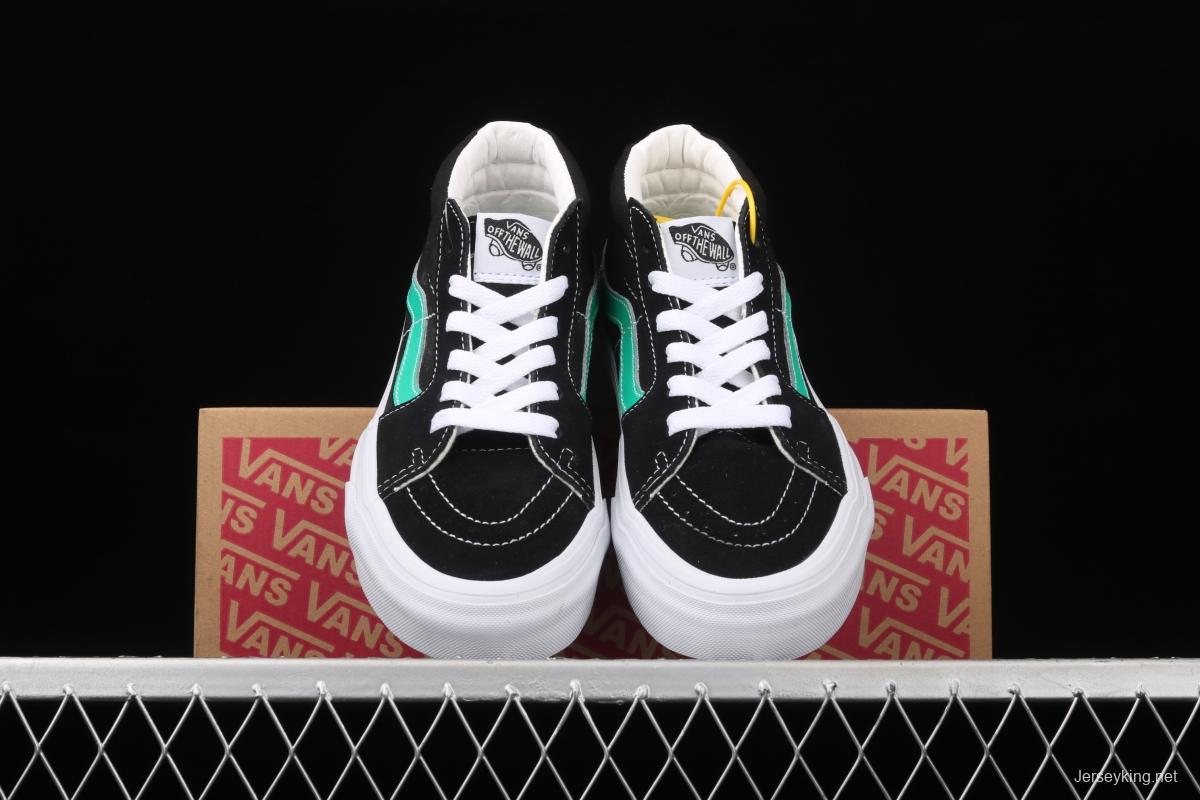 Vans Sk8 Mid Vansi Zhongbang series candy green leisure board shoes VN0A3WM34FV