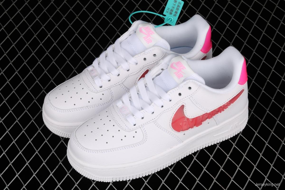 NIKE Air Force 1x 07 Low Valentine's Day jelly hook low side leisure sports board shoes CV8482-100