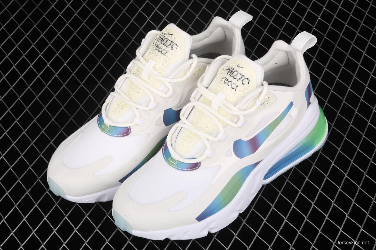 NIKE Air Max 270React 2020 new high-frequency net hollowing out function half-palm air cushion running shoes CT5064-100