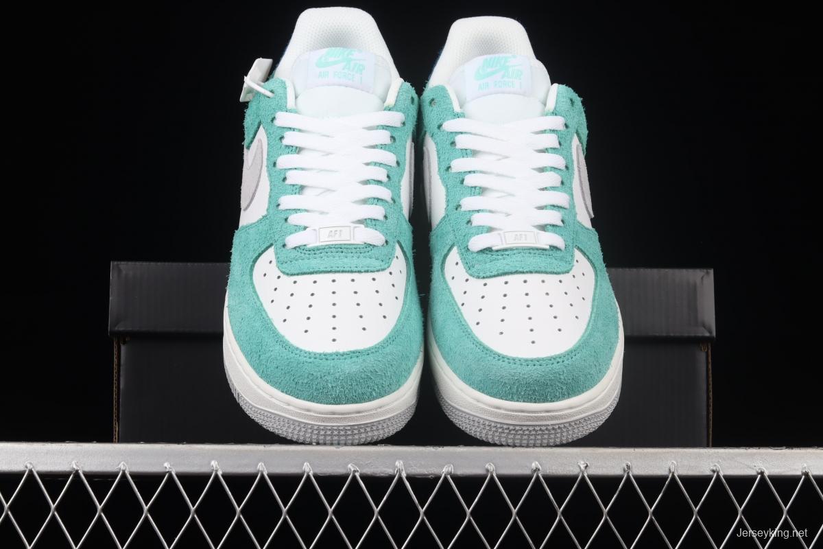 NIKE Air Force 1' 07 Low light green suede stitching low-top casual board shoes BQ8988-102