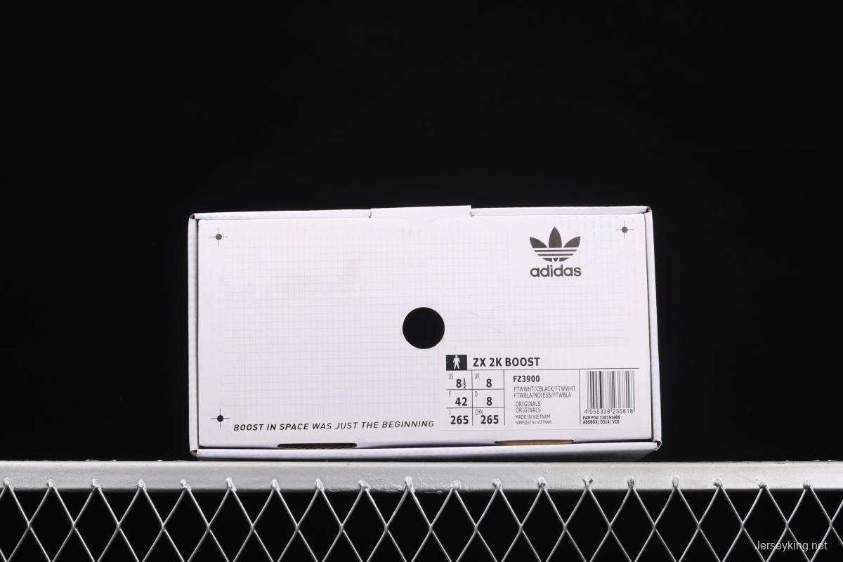 Nasa x Adidas ZX 2K Boost FZ3900 joint clover popcorn vintage running shoes