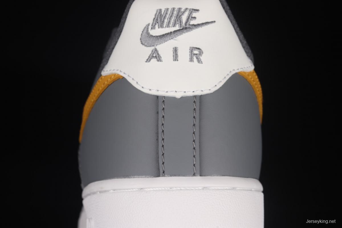 NIKE Air Force 11007 Low white, gray and yellow color low-top casual board shoes CW2288-110,