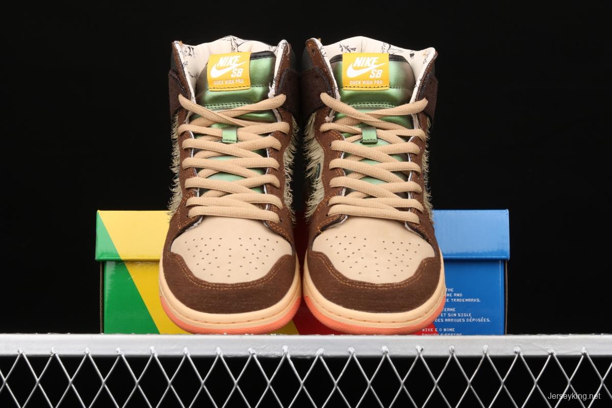 Concepts x NIKE SB DUNK High Mallard (wild duck) dunk series retro high top leisure sports skateboard shoes DC6887-200