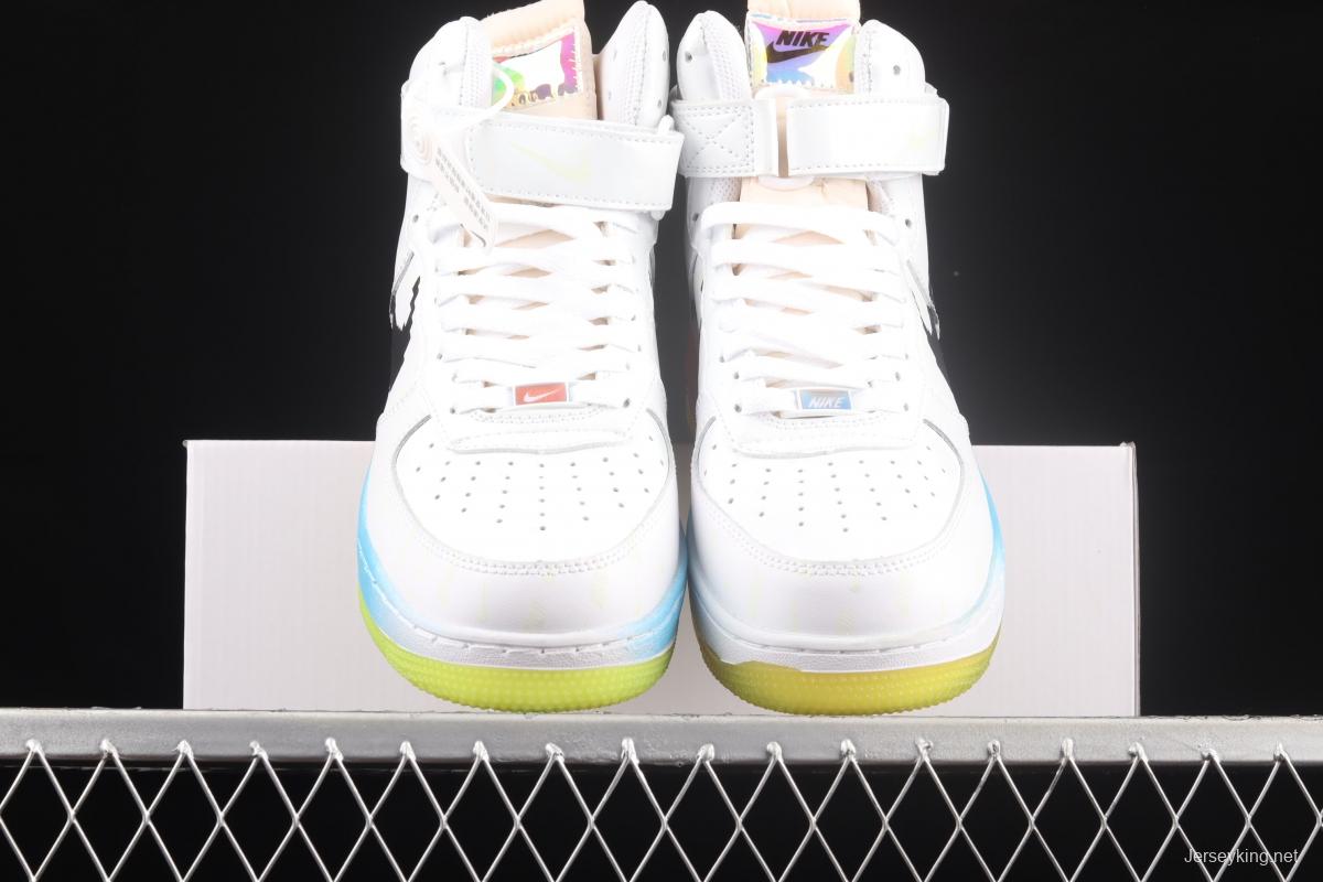 OFF-White x NIKE Air Force 1: 07 Vntg Suede Mix video game League of Legends skin luminous high-top casual board shoes DC2112-192