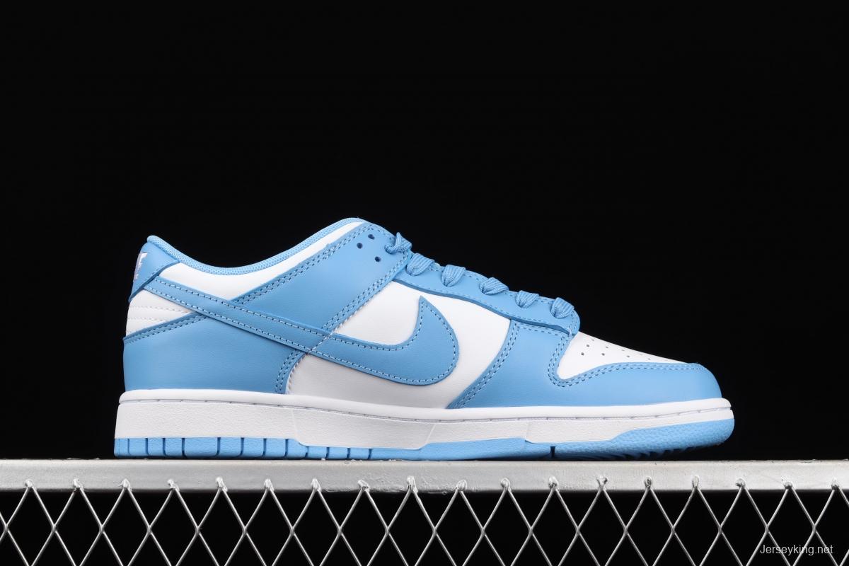 NIKE DUNK Low University Blue White Blue North Carolina White Blue Slam Dunk Series low side Leisure Sports Skateboard shoes DD1391-102