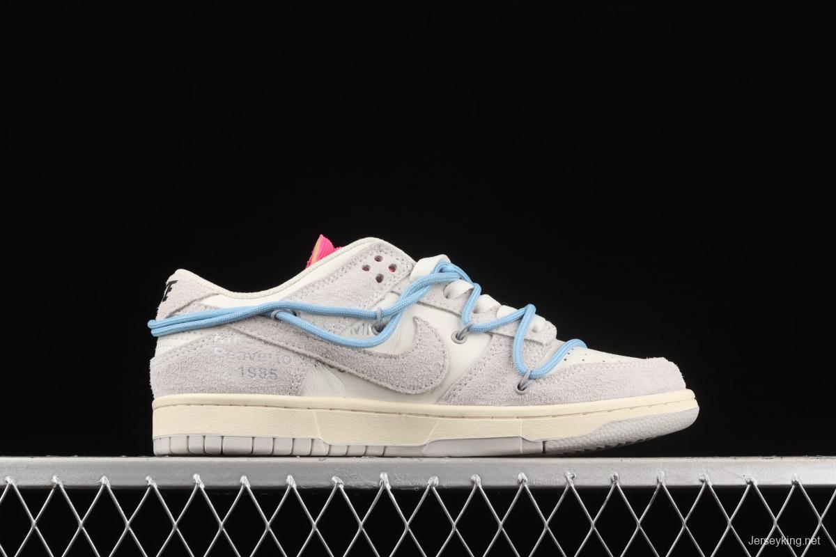 OFF-White x NIKE DUNK Low 12 of 50 OW suede SB buckle rebound fashion casual board shoes DJ0950-113