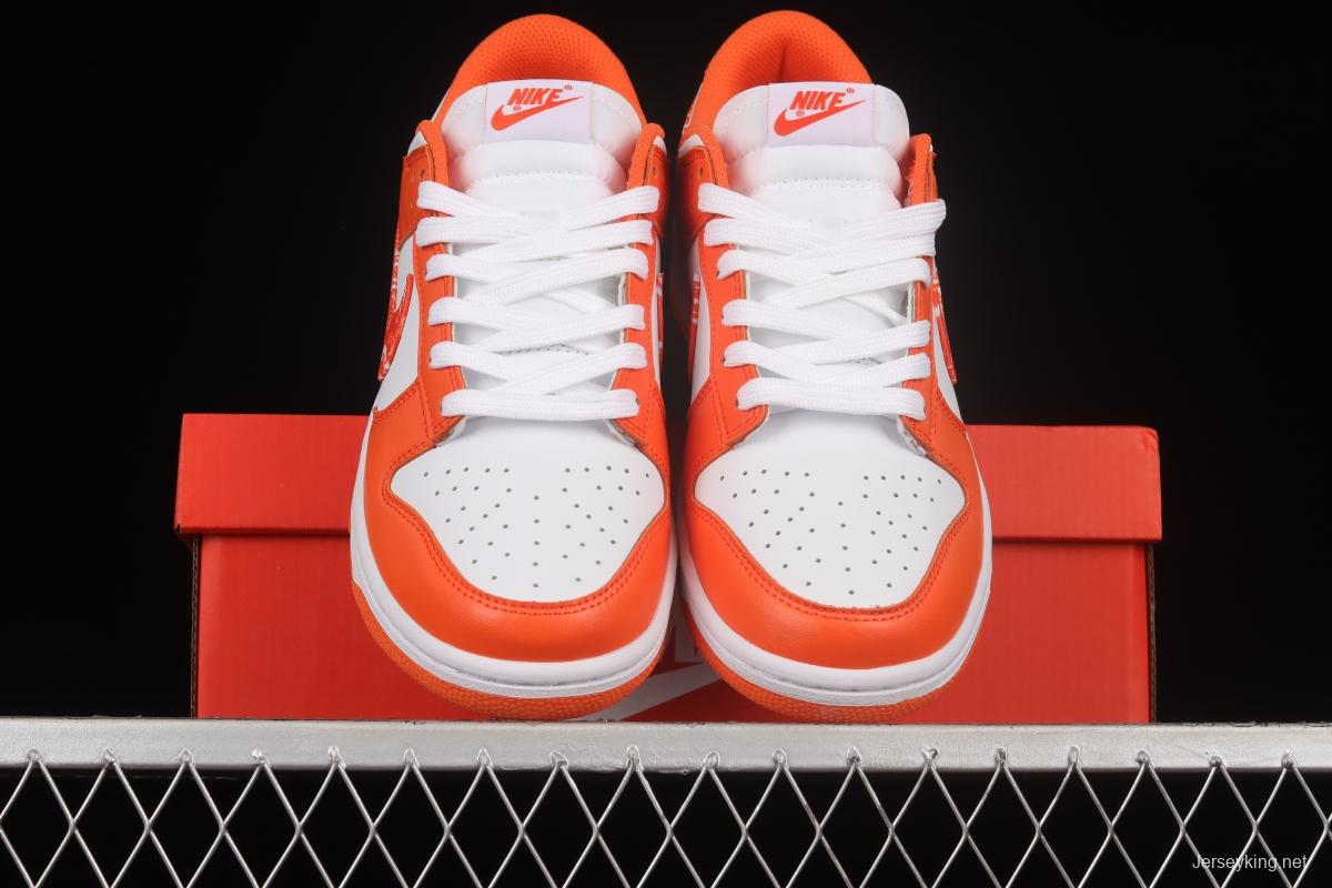 NIKE DUNK Low Cashew Blossom White Orange SB Buckle Breakbackboard Fashion Casual Sneakers DH4401-103