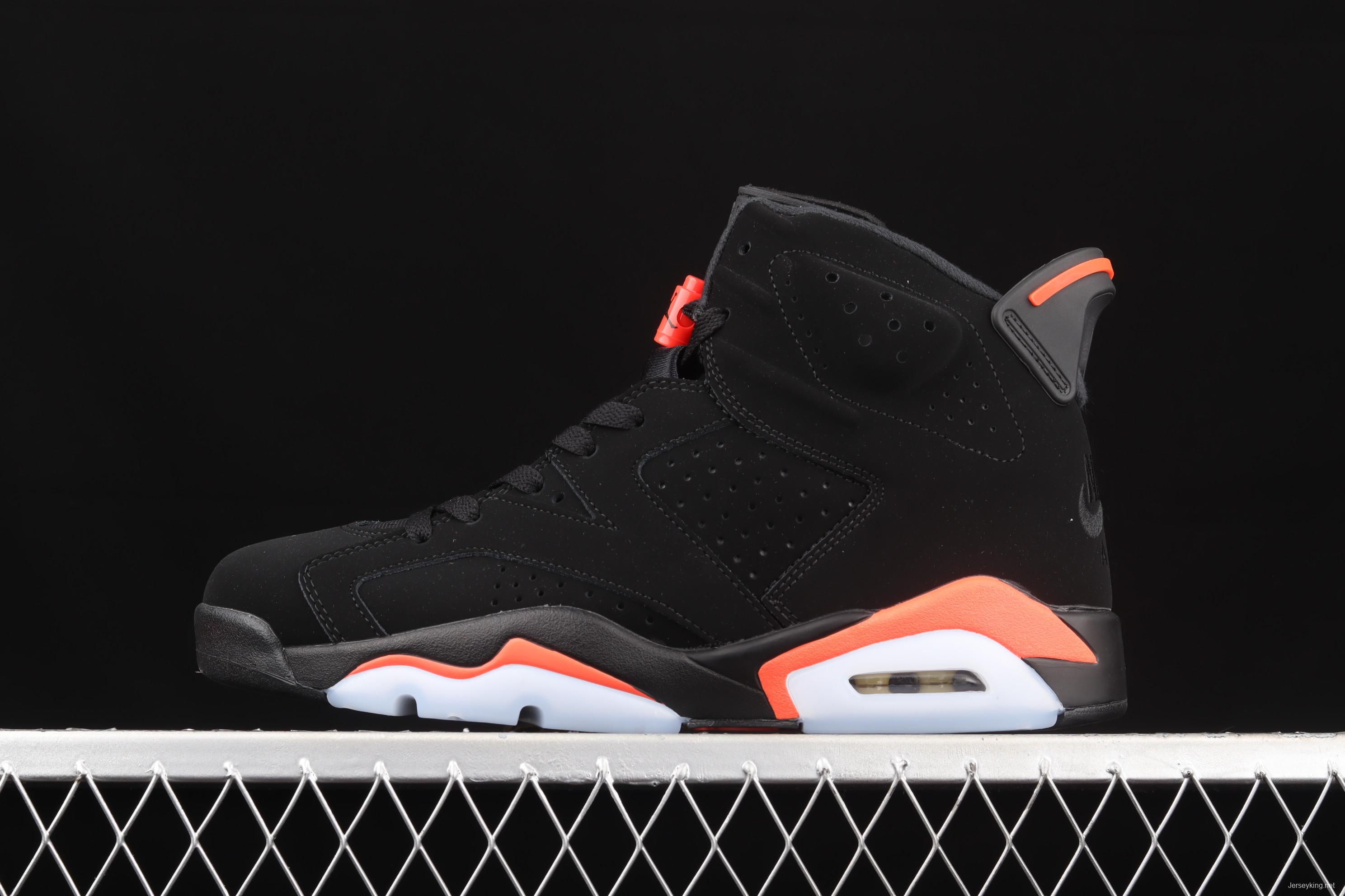 Air Jordan 6 Infrared Black Red Black Infrared 3M reflective Basketball Men's shoes 384664-060