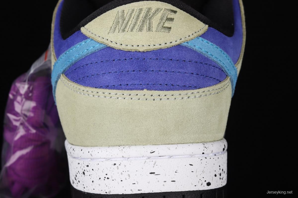 NIKE SB DUNK Low Prm khaki blue SB rebound fashion casual board shoes BQ6817-301