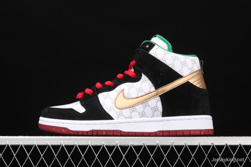 NIKE SB DUNK High Premium joint style SB buckle rebound fashion casual board shoes 313171-170