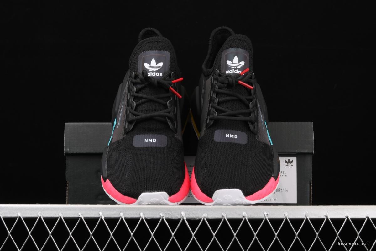 Adidas NMD R1 Boost V2 FY1182 second generation elastic knitted surface popcorn running shoes