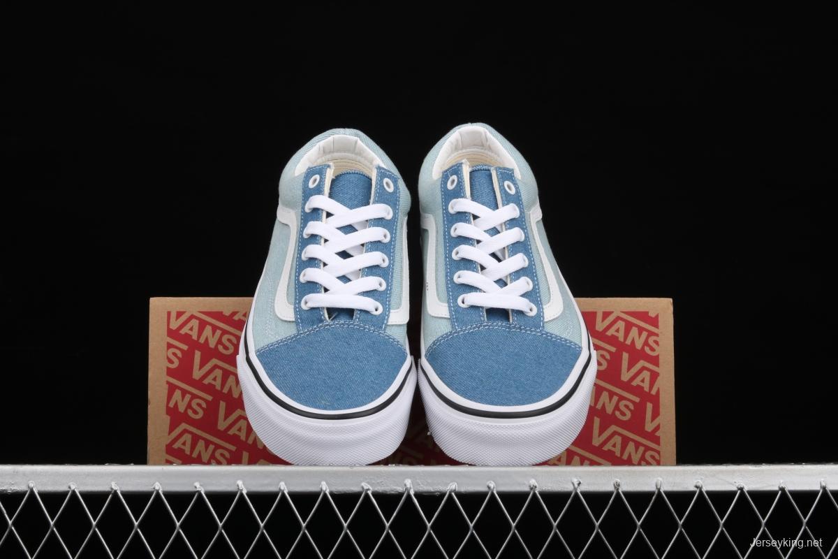 Vans Old School denim tannin canvas blue classic low upper shoes VN0A38G1Q69