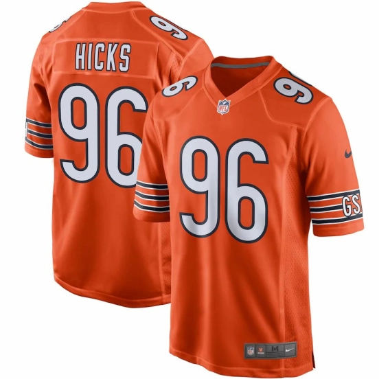 Men's Akiem Hicks Orange Player Limited Team Jersey