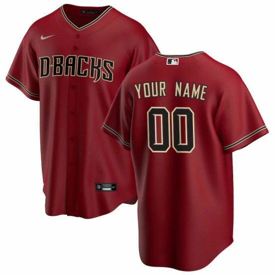 Men's Red 2020 Alternate Custom Team Jersey