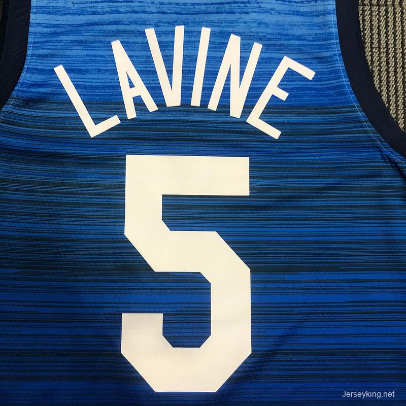 Thai Version Men's Zach LaVine Navy USA Basketball Player Jersey