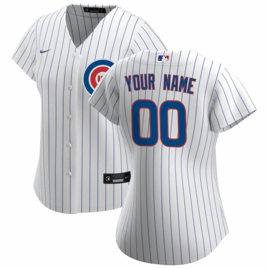 Women's White&amp;Royal 2020 Home Custom Team Jersey