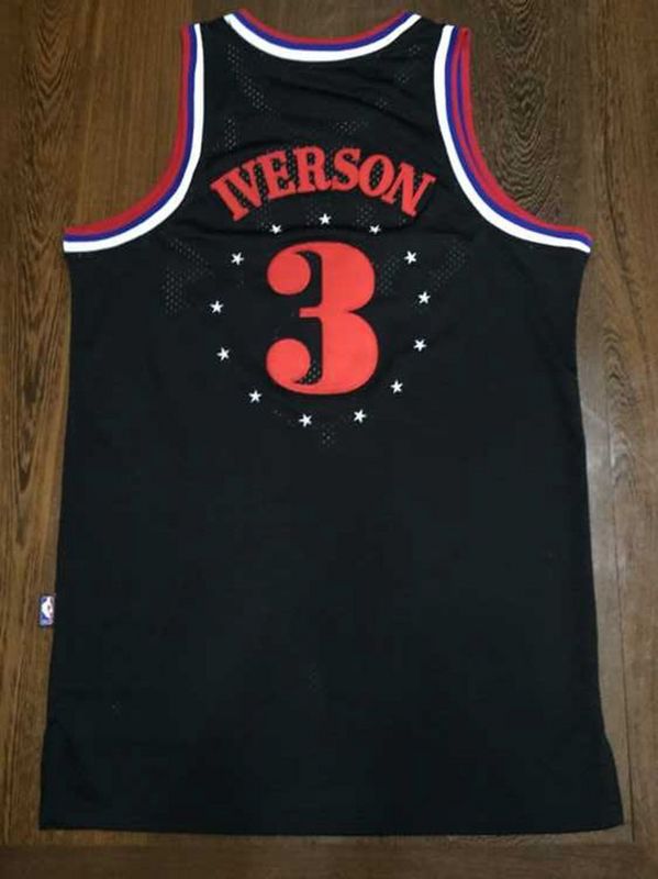 Men's Allen Iverson Black Retro Classic Team Jersey
