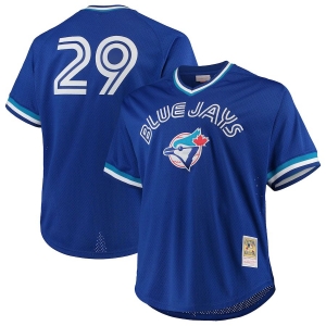 Men's Joe Carter Royal Cooperstown Collection Mesh Batting Practice Throwback Jersey