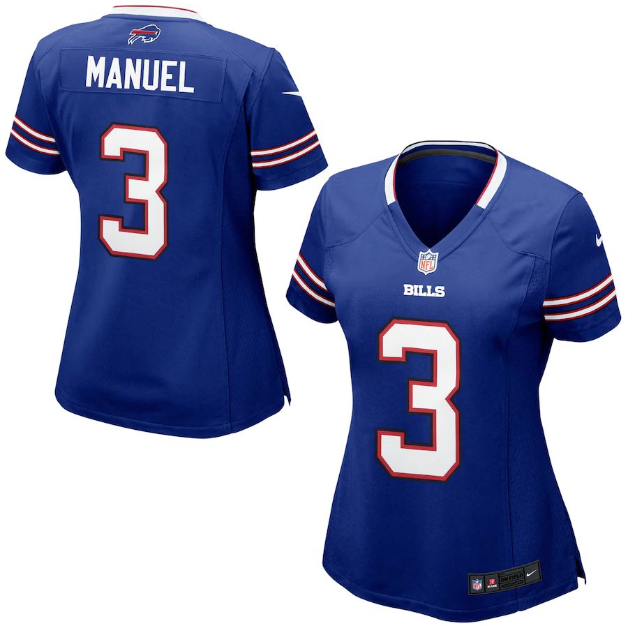 Women's EJ Manuel Royal Blue Player Limited Team Jersey