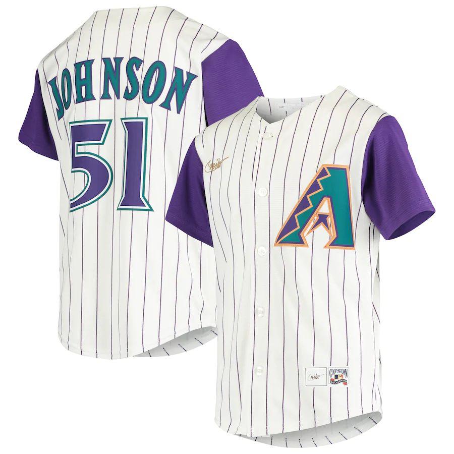 Men's Randy Johnson Cream Alternate Cooperstown Collection Player Team Jersey