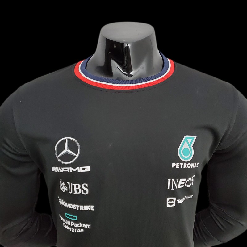 F1 Formula One 2022 Mercedes Long Sleeve Black 
