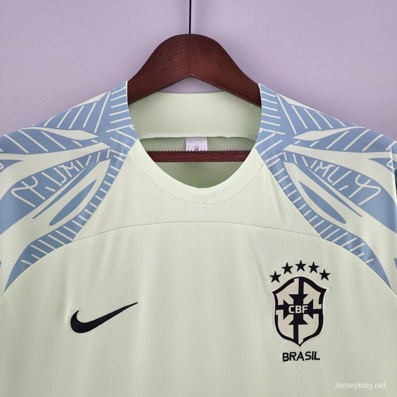 2022 Brazil Training Jersey Light Green 