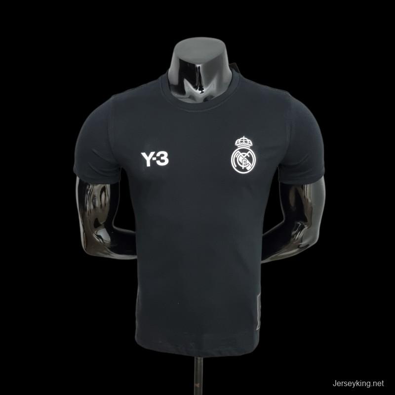 22/23 Real Madrid Y3 Black T-Shirts #0055