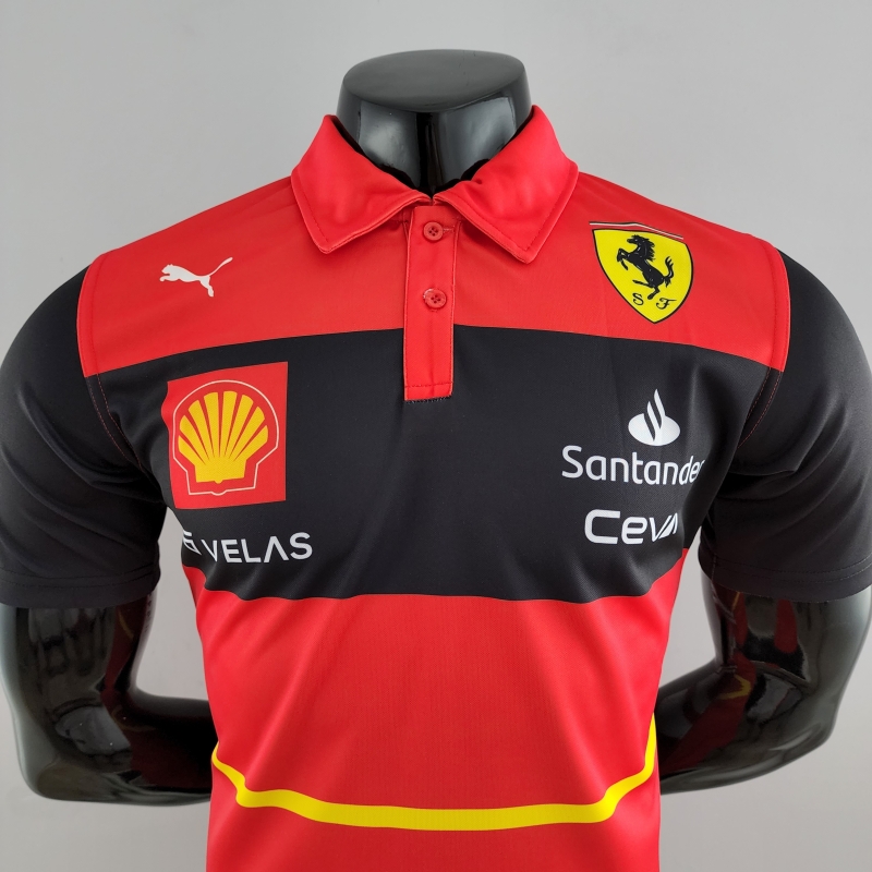 2022 F1 Ferrari Red/Yellow Polos #0006