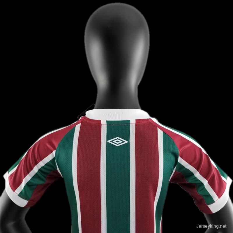 22/23 Kids Kit Fluminense Home Size16-28 Soccer Jersey