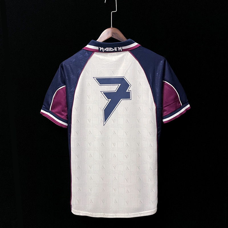 Retro 1999 West Ham Iron Maiden Away Soccer Jersey