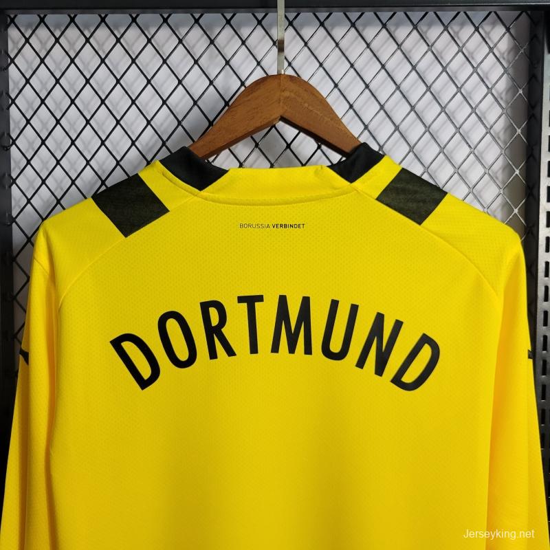 22/23 Long Sleeve Borussia Dortmund Home Soccer Jersey