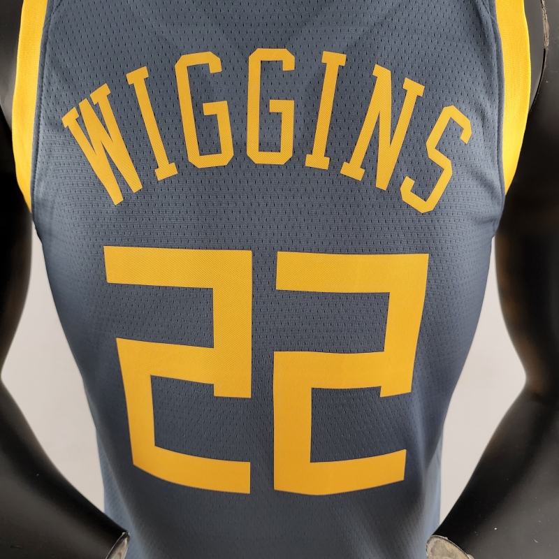 2018 WIGGINS #22 Golden State Warriors Grey NBA Jersey