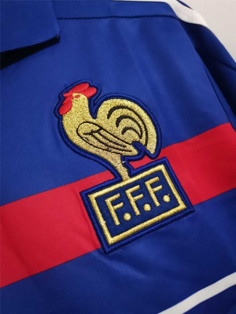 Retro 1984 France Home Soccer Jersey