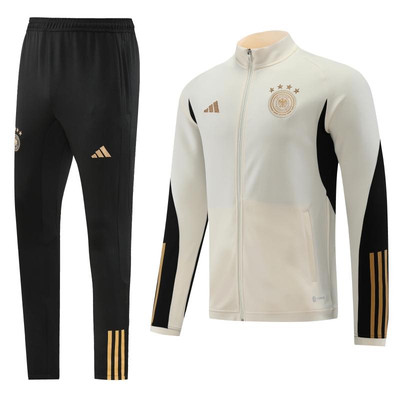 2022 Germany White Full Zipper Tracksuit