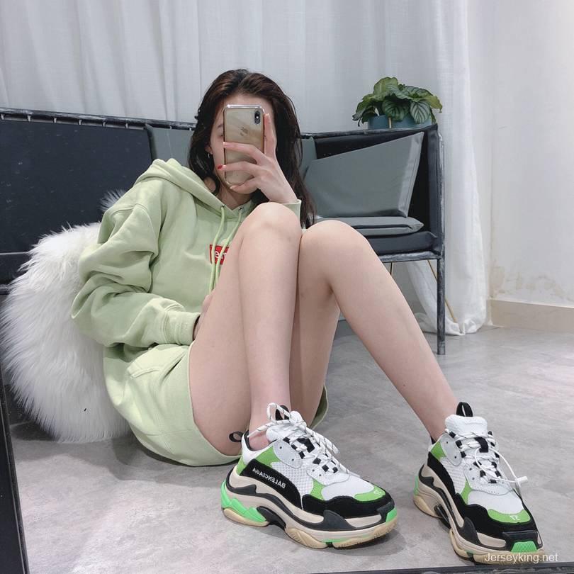 Men/Women Balenciaga Triple S Sneaker Green/Black