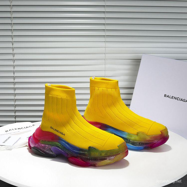 Men/Women Balenciaga Speed Yellow Sneaker