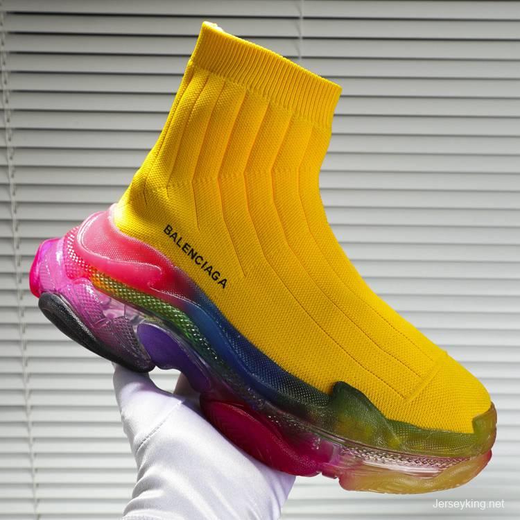 Men/Women Balenciaga Speed Yellow Sneaker