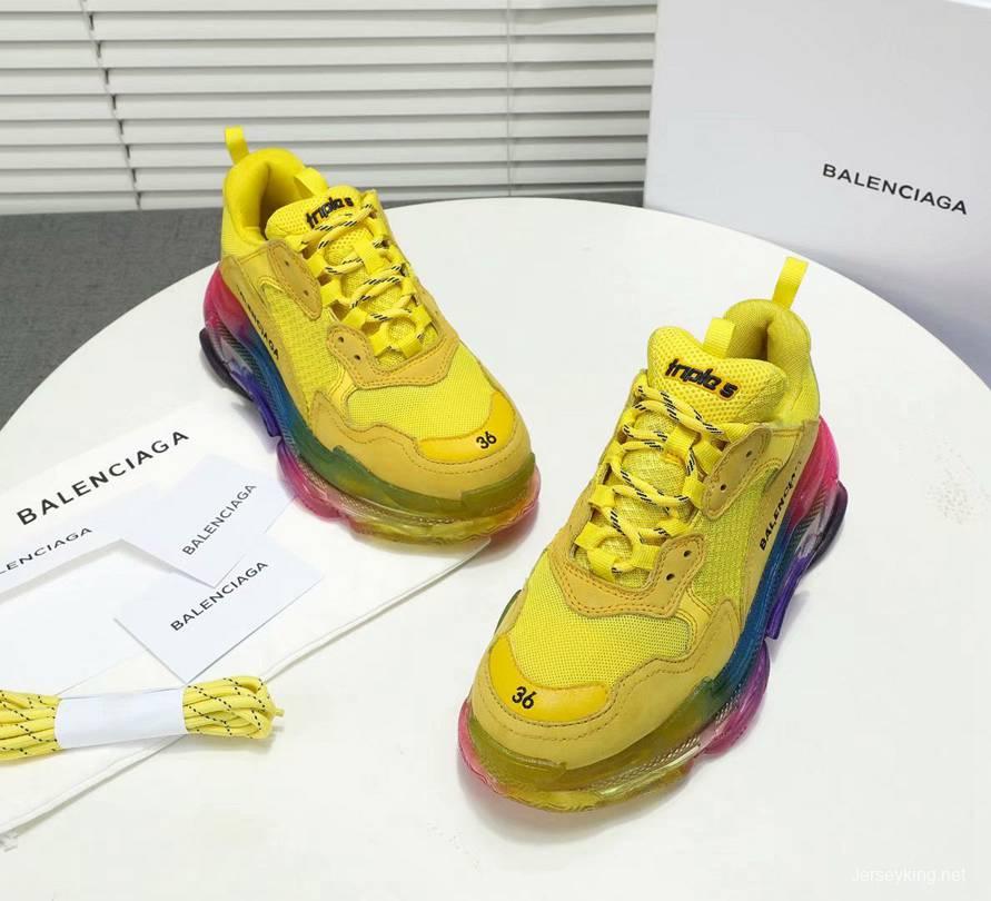 Men/Women Balenciaga Triple-S Sneaker 2 Color Yellow/White Item 6380340