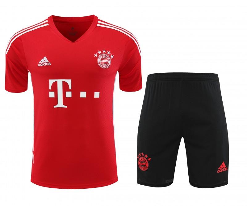 23-24 Bayern Munich Red White Short Sleeve+Shorts