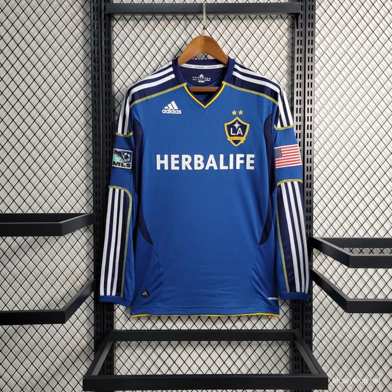 Retro 11-12 La Galaxy Long Sleeve Away Blue Jersey