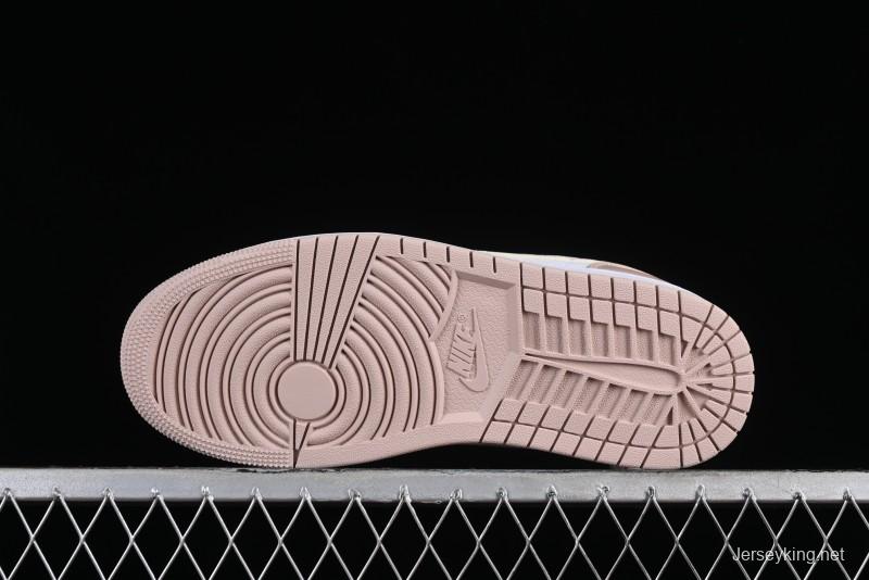Nike Air Jordan 1 Low AJ1 White Pink Low-Top Casual Sneakers - DC0774-120