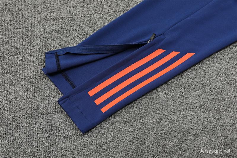 24/25 Manchester United Orange Half Zipper Jacket+Long Pants