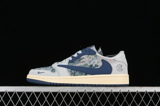 Nike Travis Scott x Fragment Design x Air Jordan 1 Low OG SP Retro Sneakers - JH6088-707