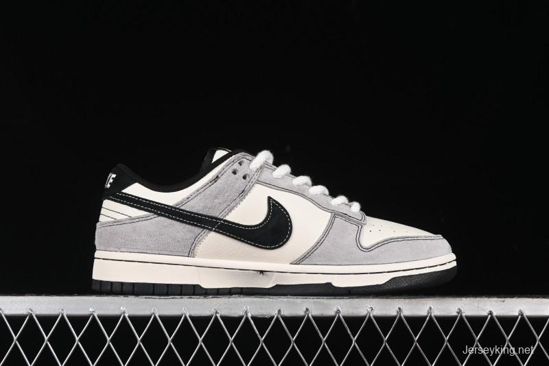Nike SB Dunk Low KAWS Series - Grey White Black Swoosh Anniversary High-End Custom Low-Top Casual Skate Shoes - MM1089-015