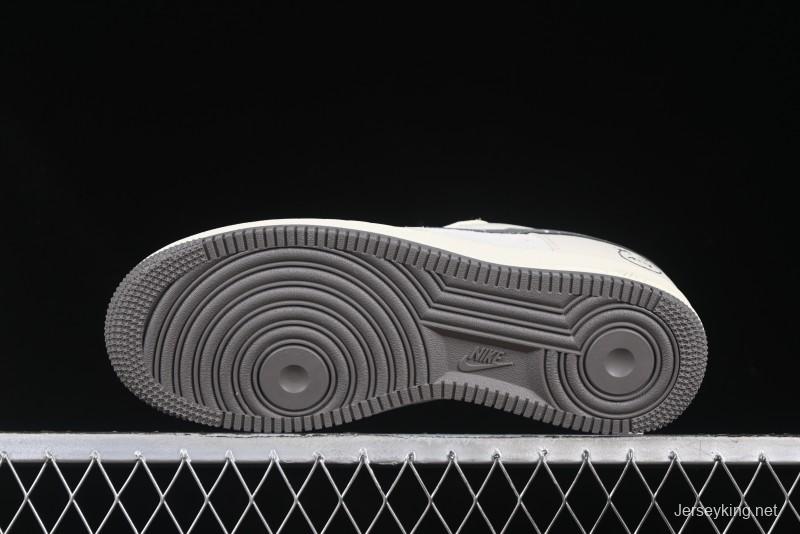 Nike Air Force 1 '07 Low Casual Sneakers in Light Grey with Custom Hardware - DF0188-036
