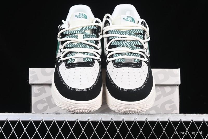 Nike Air Force 1 '07 Low The North Face Collaboration Black Green Lace-Up Low-Top Casual Sneakers - SJ1198-110